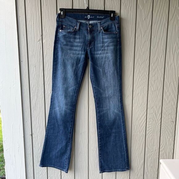 7 For All Mankind Low Rise Bootcut Jeans – Size 28 – Medium Wash NWOT - Picture 1 of 6